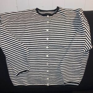 Striped Black and White Women's Sweater